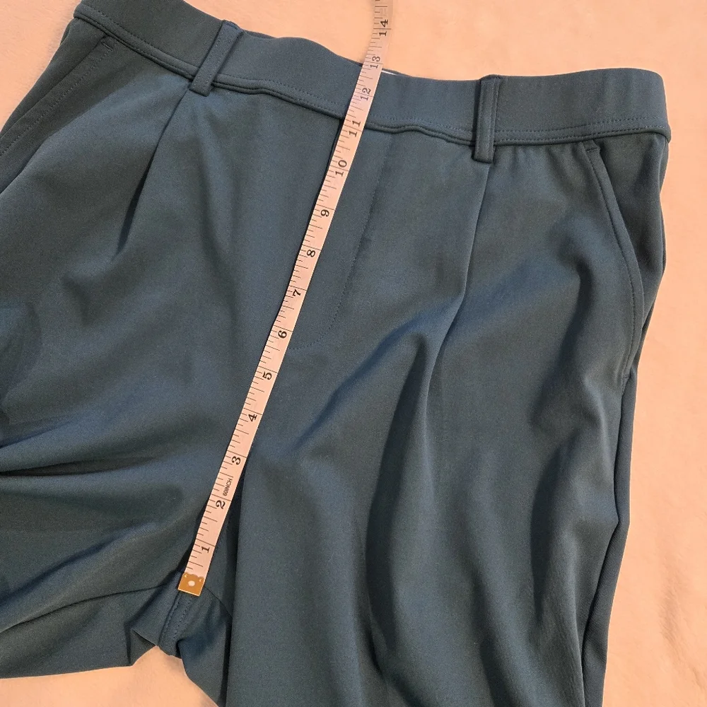 Halara‎ Women's High Rise Wide Straight Leg Pants Teal Size Medium - Picture 8 of 11